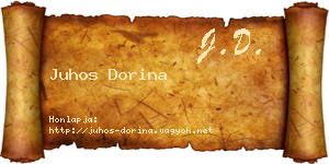 Juhos Dorina névjegykártya