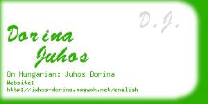 dorina juhos business card